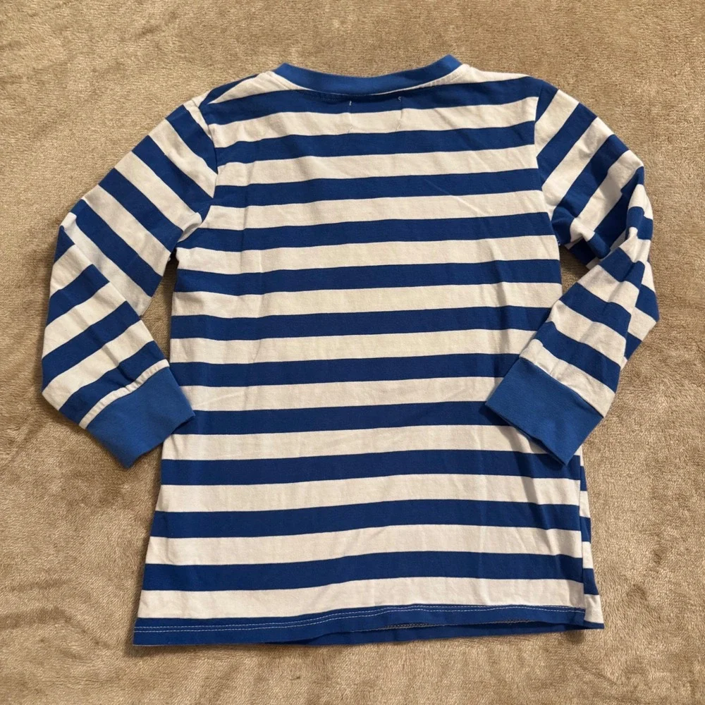 Magic Kingdom Boutique Kids Turkey Pajama Set Blue White Striped Size 6-7T